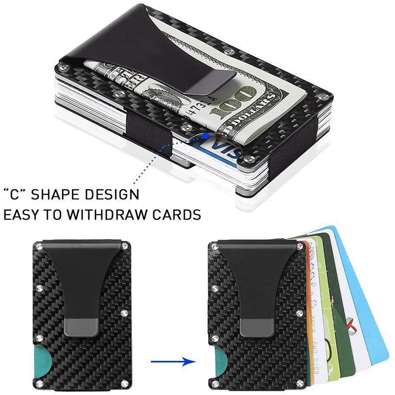 Slim Carbon Fiber RFID Card Wallet