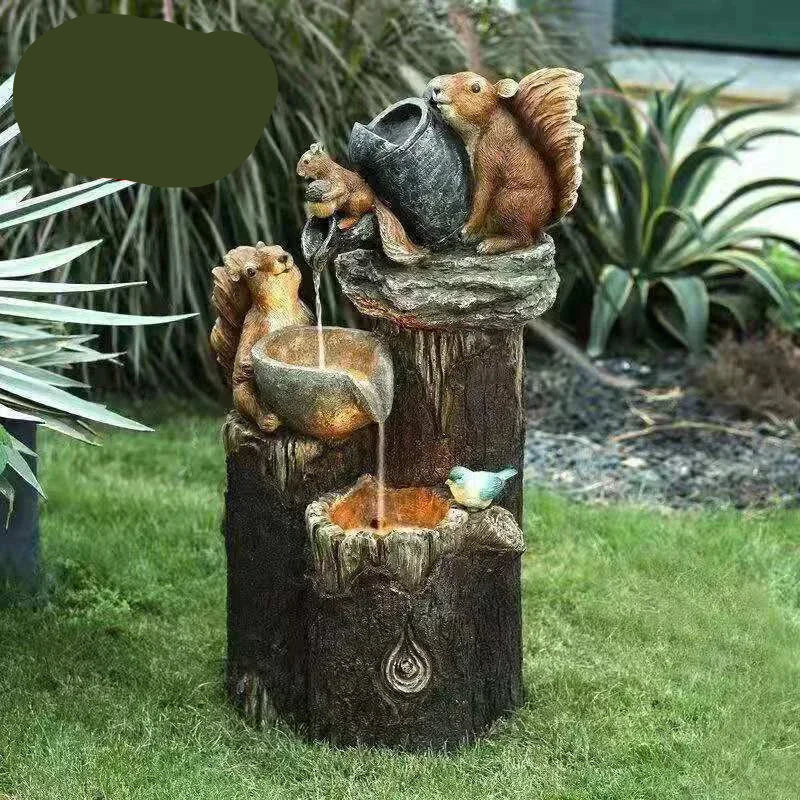Solar Garden Animal Statue with LED Light for Patio and Balcony