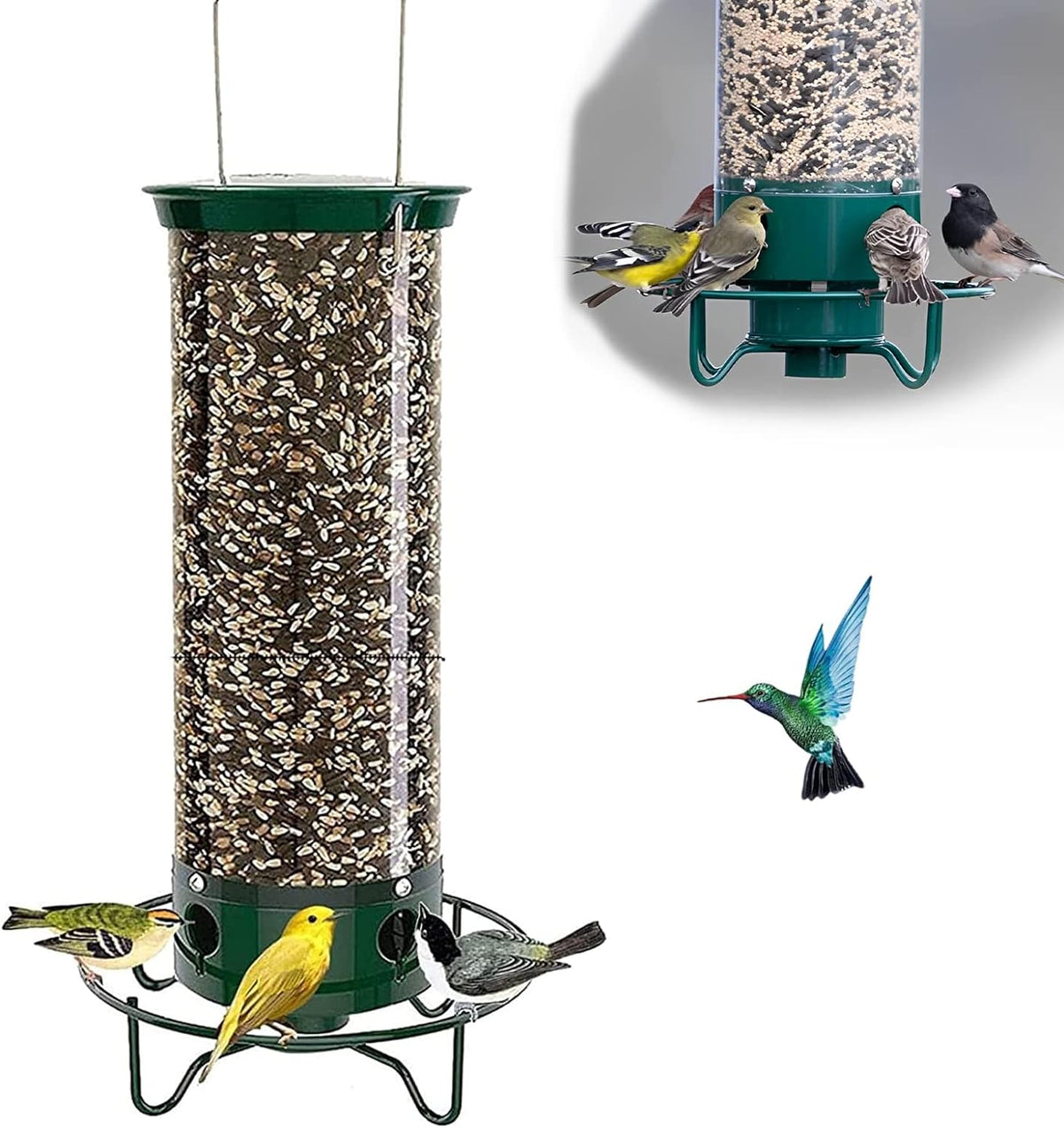 Squirrel Resistant Spinning Tube Bird Feeder