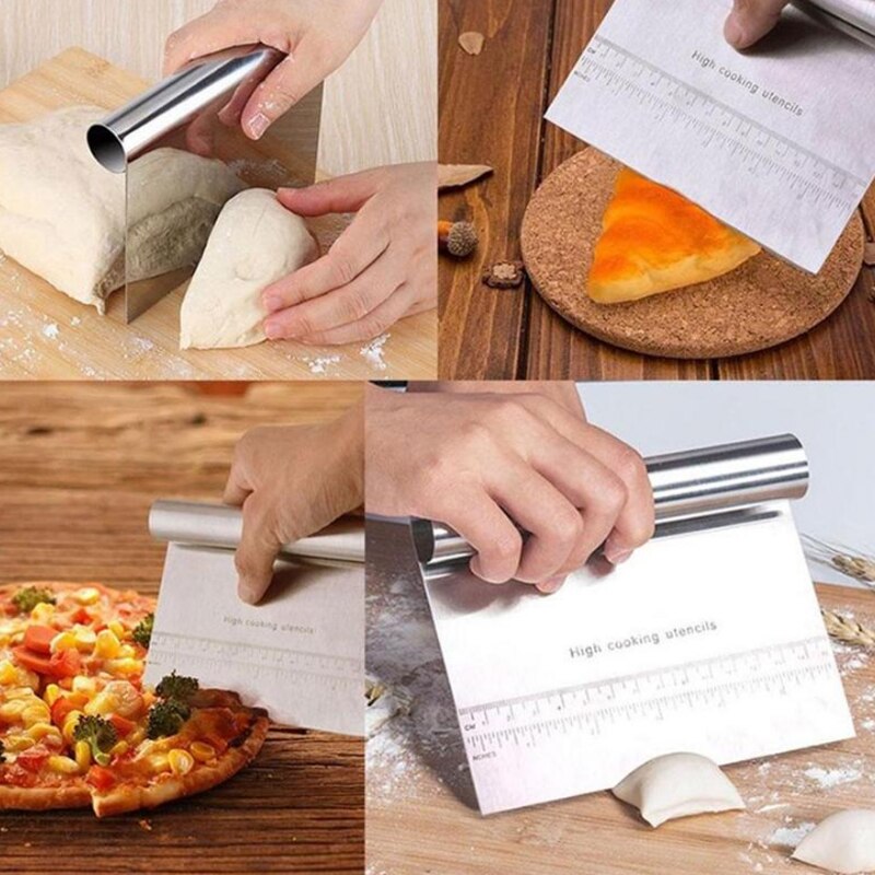 Stainless Steel Dough Scraper with Measurement Guide