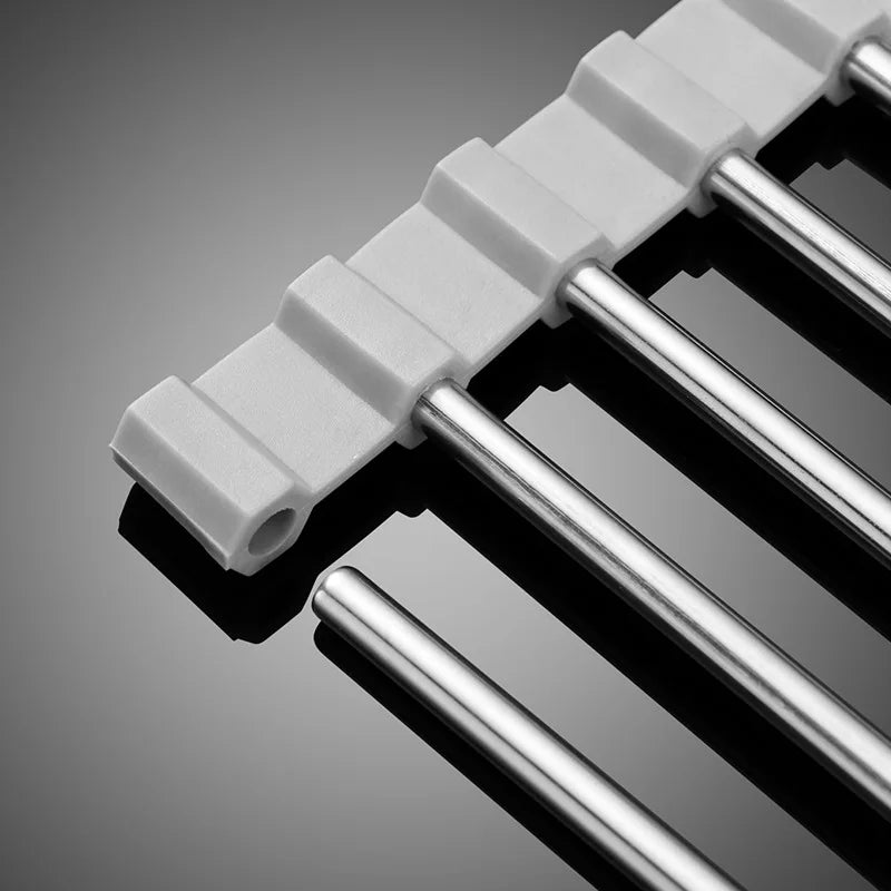 Stainless Steel Foldable Dish Drying Rack for Kitchen Sink