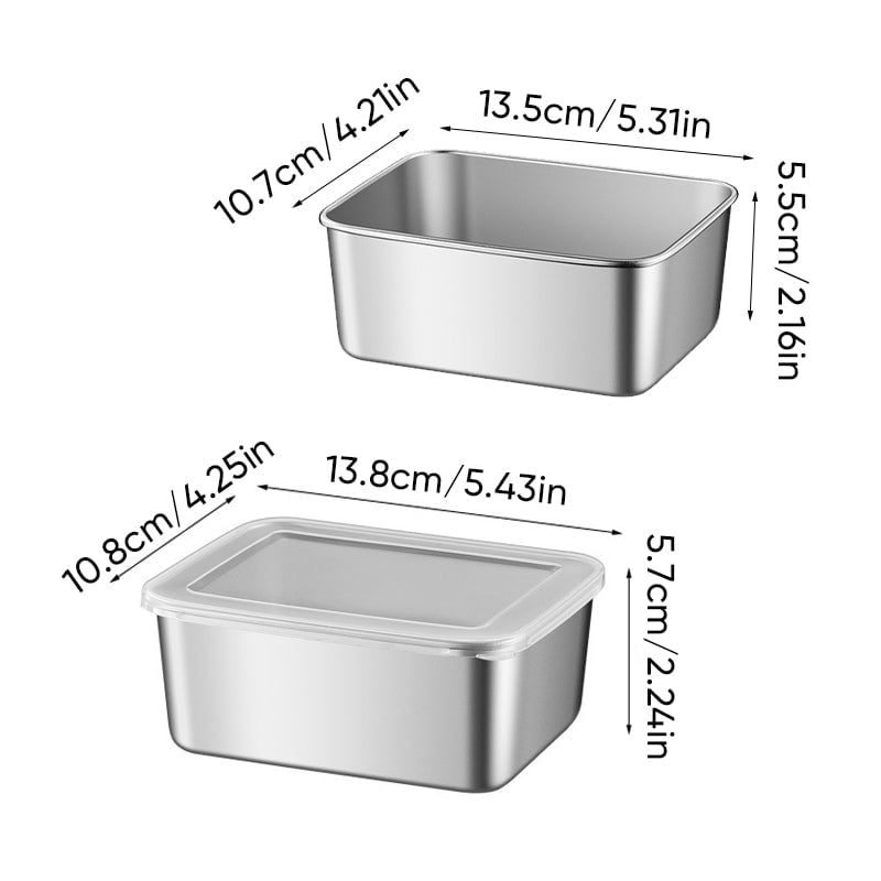 Stainless Steel Food Storage Container Set with Lids