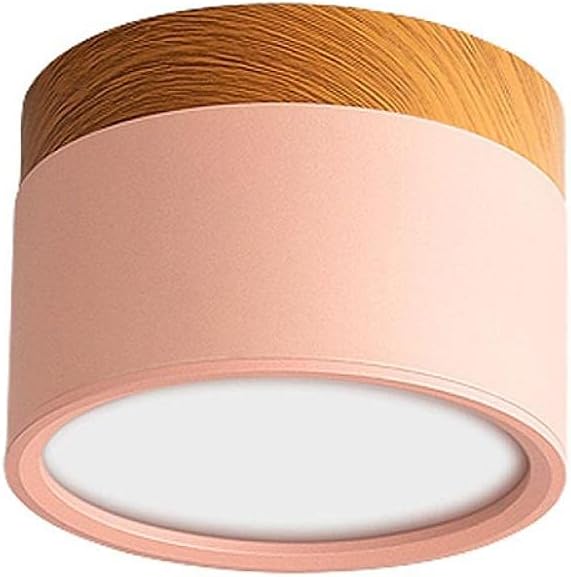 Surface Mounted LED Downlight 12W Wood Grain Three Color Ceiling Light