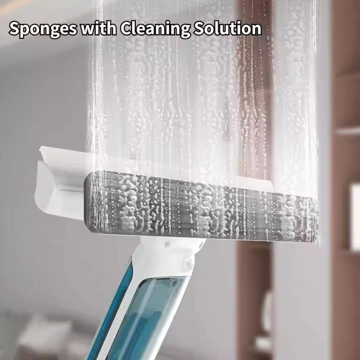Telescopic Window Cleaner with Spray Bottle and Squeegee