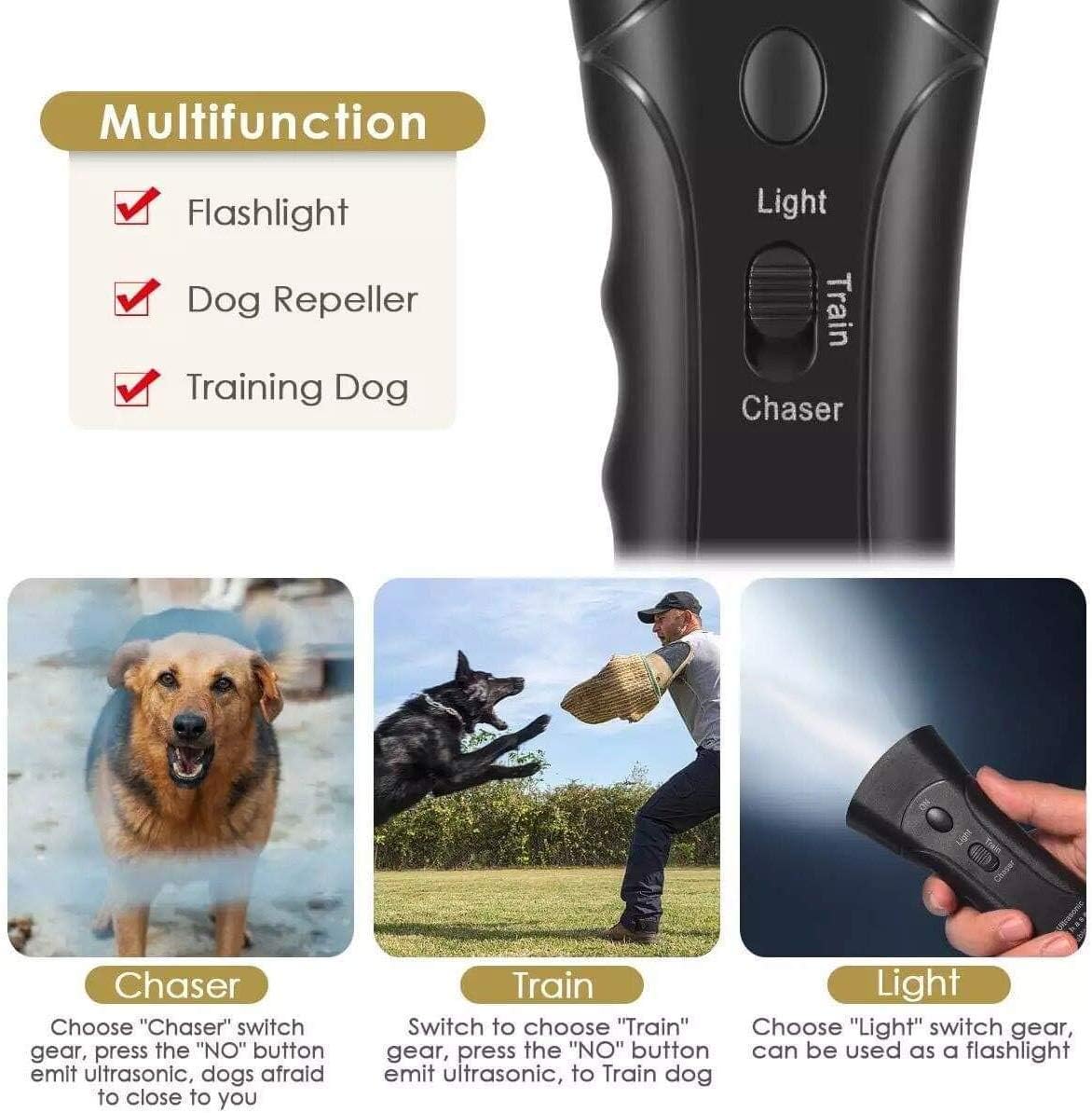 Ultrasonic Dog Training Device Anti Bark Control