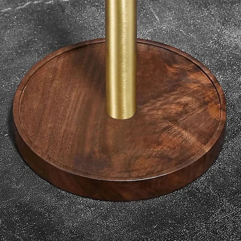 Walnut Wood Paper Towel Holder Stand with Stable Base