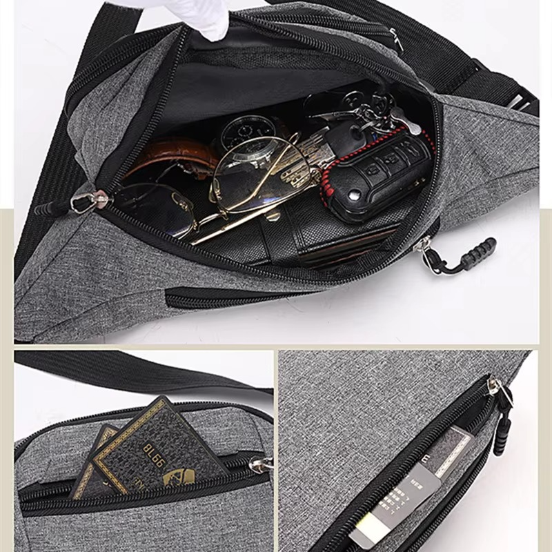 Waterproof Canvas Waist Crossbody Bag For Outdoor Use