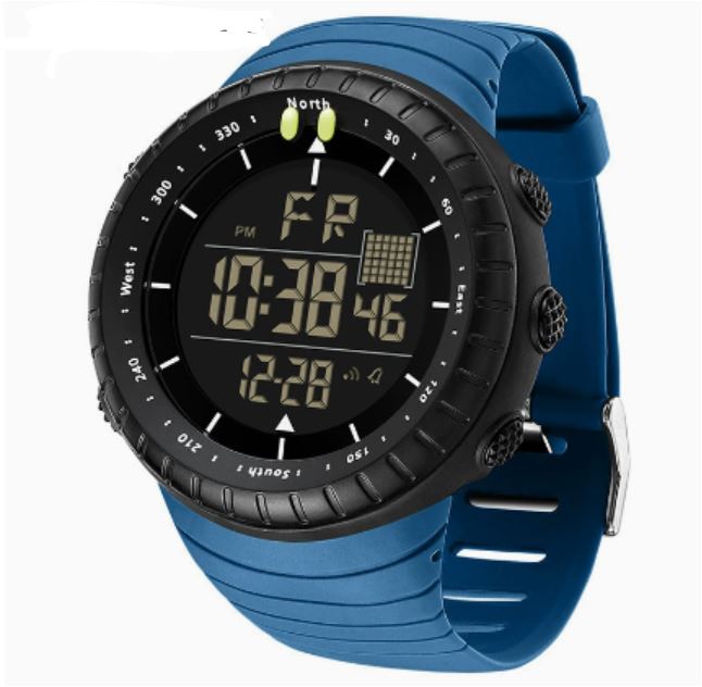 Waterproof Digital Sports Watch for Men with LED Backlight and Shock Resistant Design