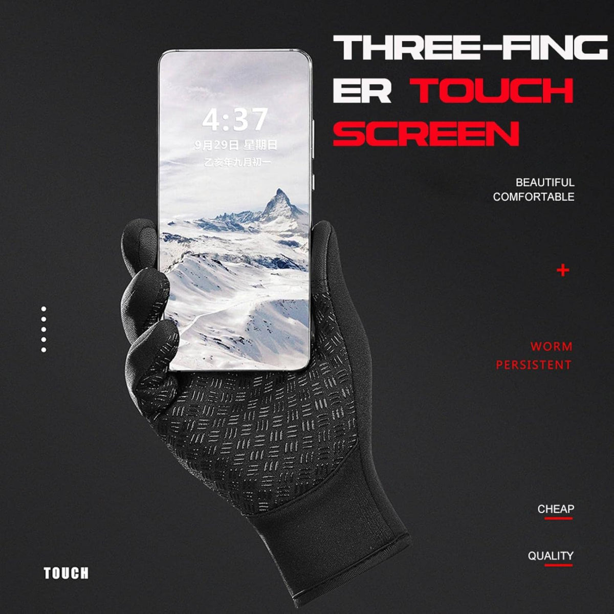 Waterproof Touchscreen Thermal Winter Gloves