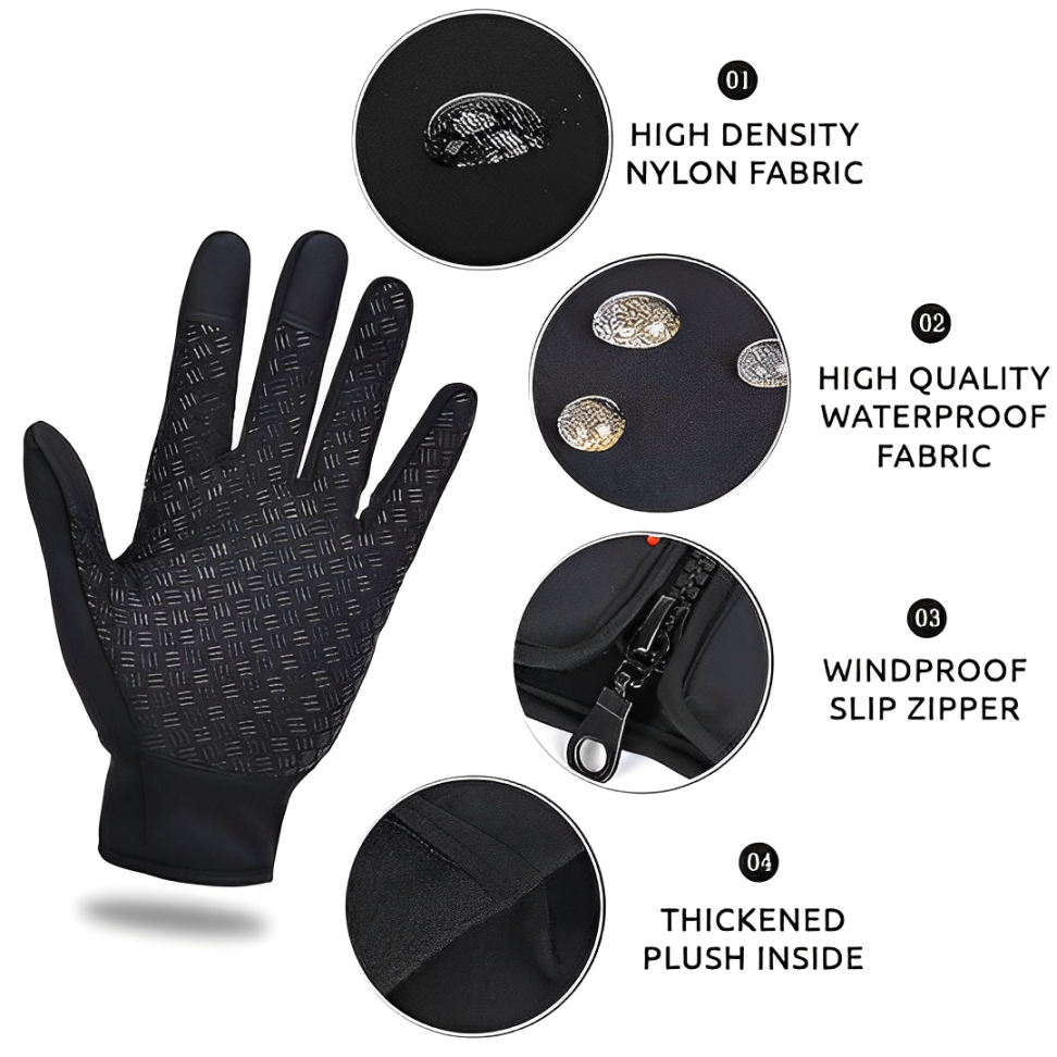 Winter Cycling Gloves Touchscreen Windproof Thermal