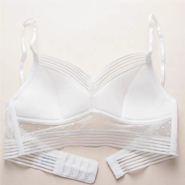 Wireless Lace Lifting Bra with Back Support and Seamless Comfort Fit