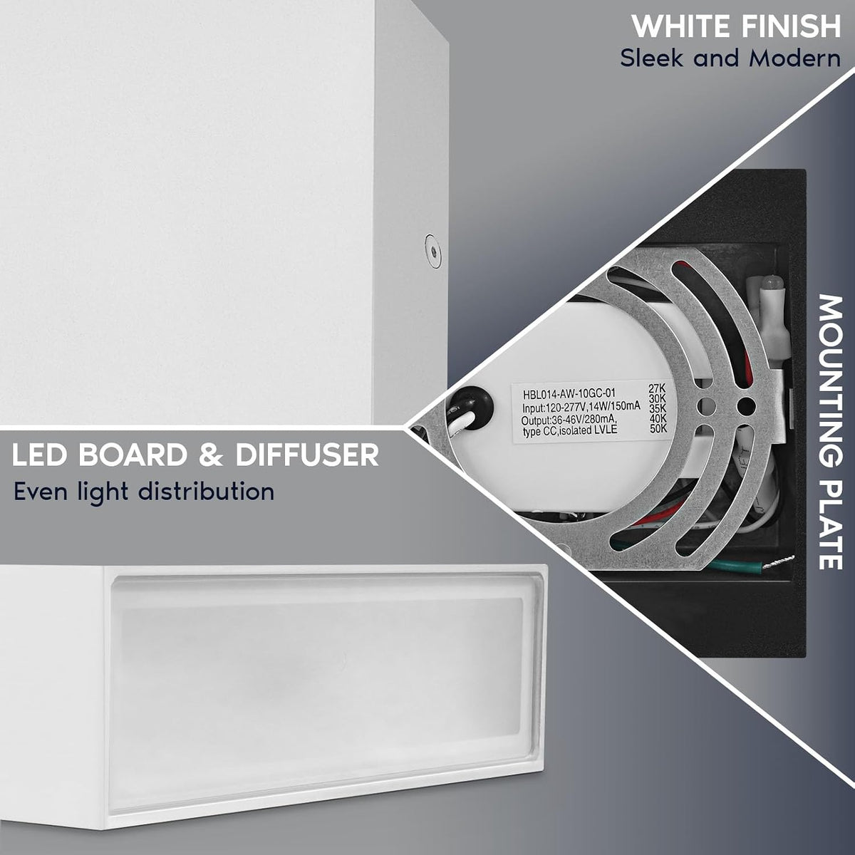 Wireless Rechargeable LED Wall Lamp with Adjustable Up Down Light