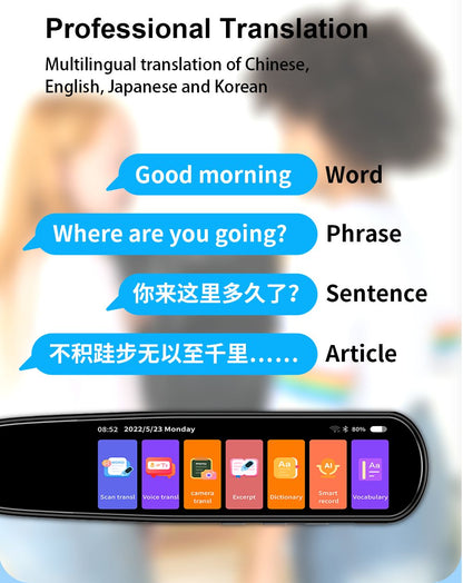 112 Language Translation Pen with Text Scanning and Voice Output