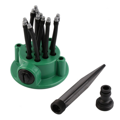 12-in-1 Garden Sprinkler Irrigation System with 360° Adjustable Spray