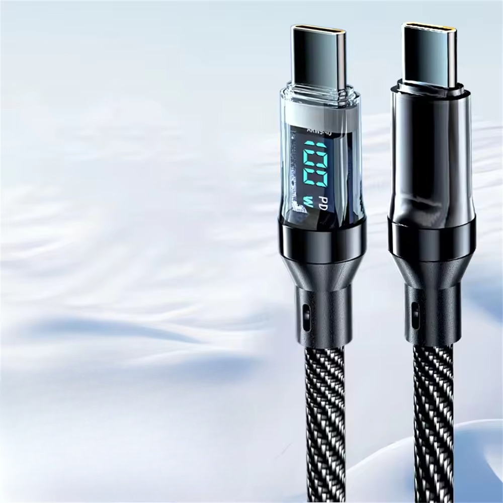 120W USB Type C Fast Charging Cable With LED Display