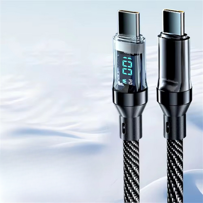 120W USB Type C Fast Charging Cable With LED Display
