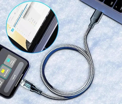 120W USB Type C Fast Charging Cable With LED Display
