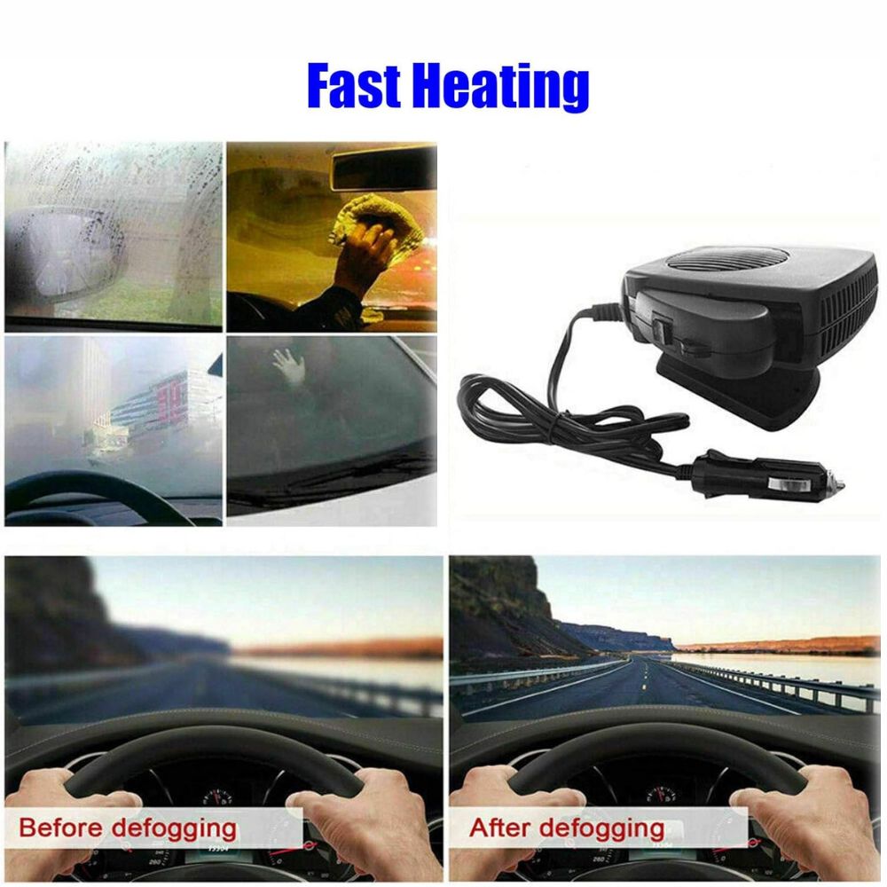 12V Car Heater Ceramic Fan with Dual 150W 300W Settings