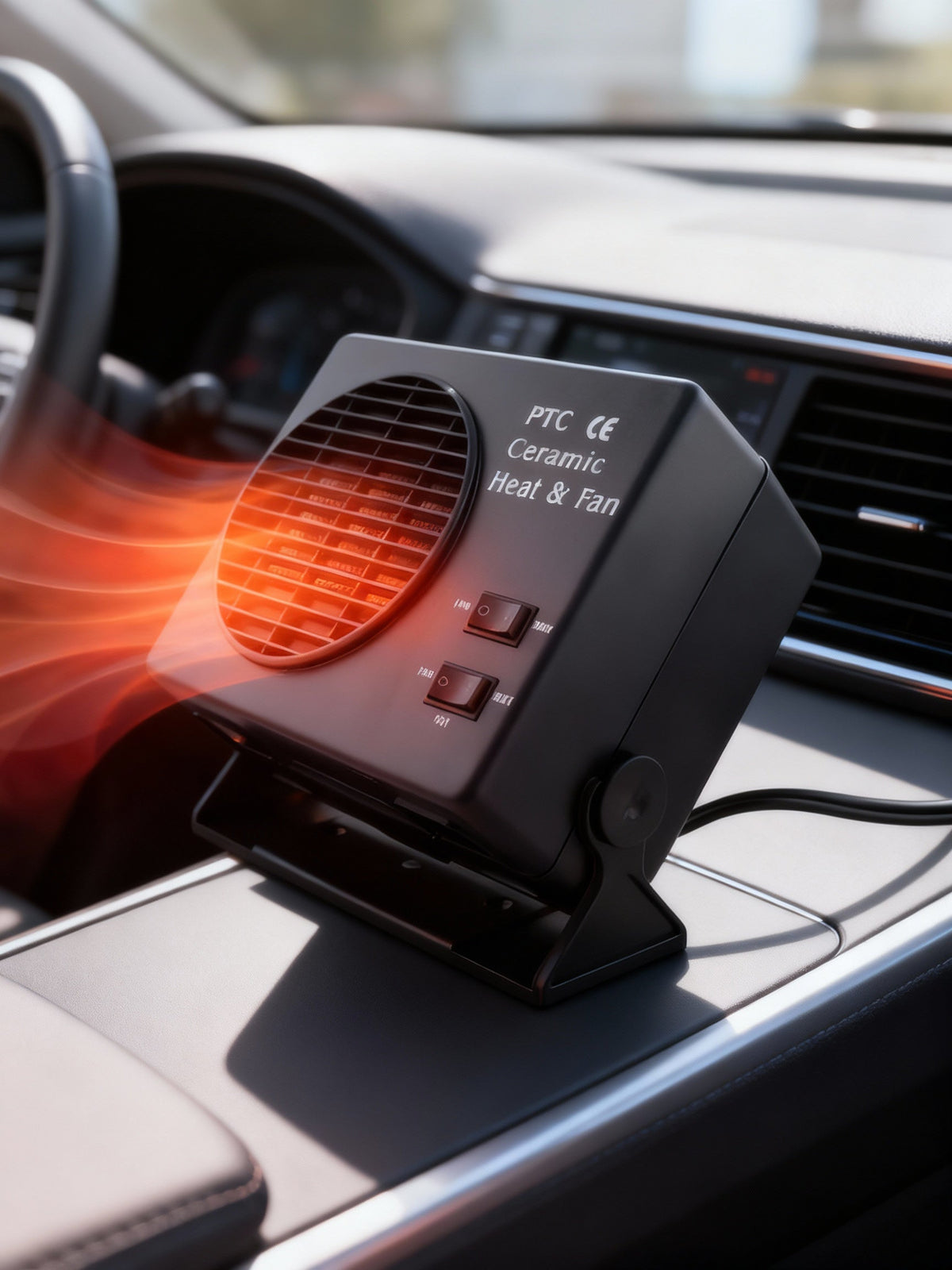12V Ceramic Car Heater Fan Portable Defroster with Thermostat