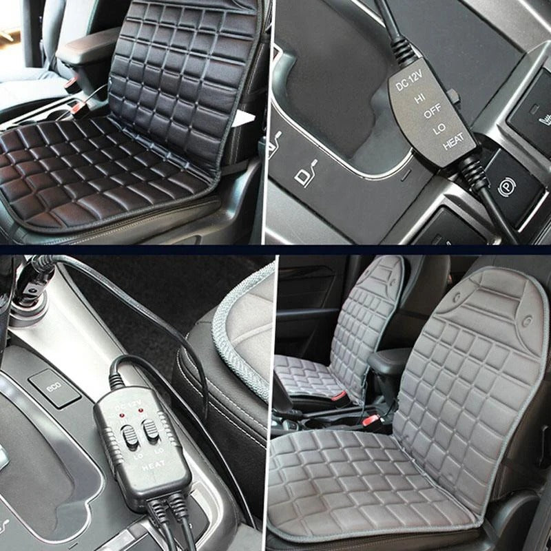 12V Heated Car Seat Cushion With Adjustable Temperature Control