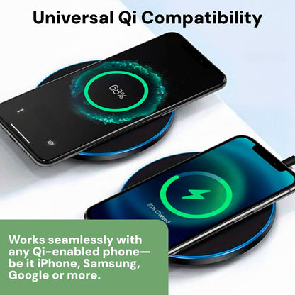 15W Fast Wireless Charging Pad for Qi Compatible Smartphones