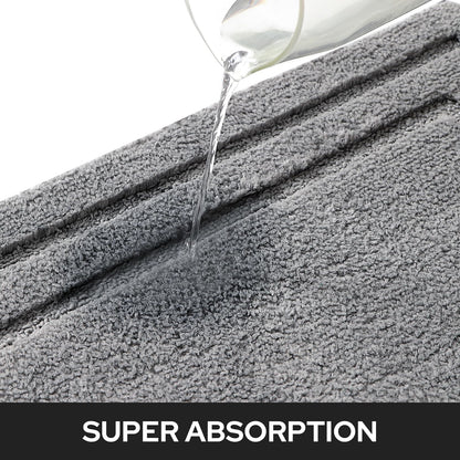 2 Piece Microfiber Bath Mat Set Non Slip Quick Drying