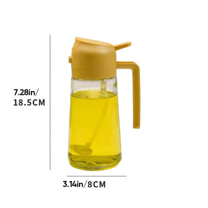 2-in-1 Glass Oil Sprayer Dispenser Cooking Bottle