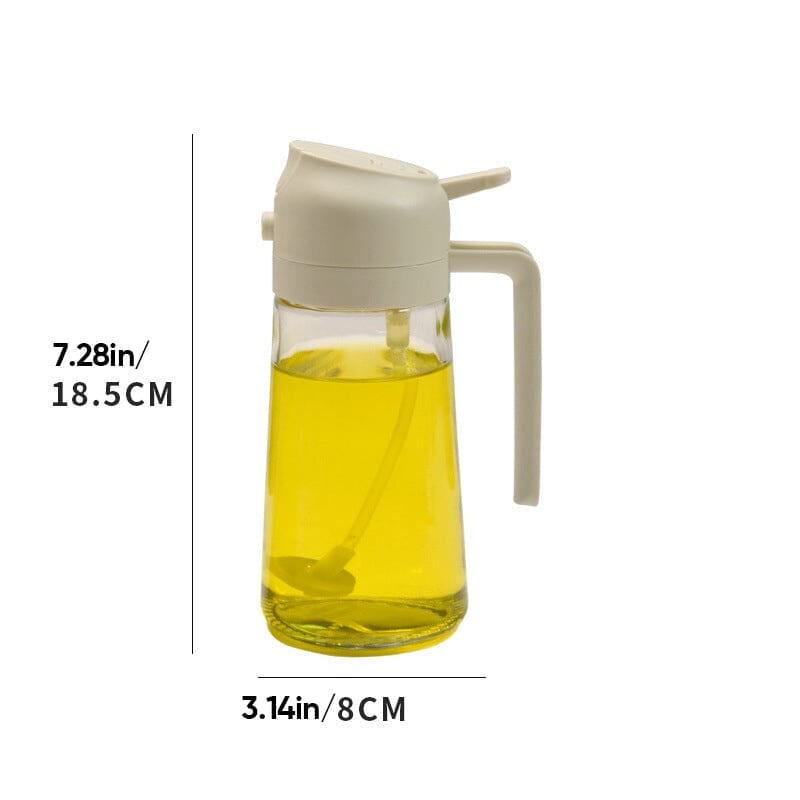 2-in-1 Glass Oil Sprayer Dispenser Cooking Bottle