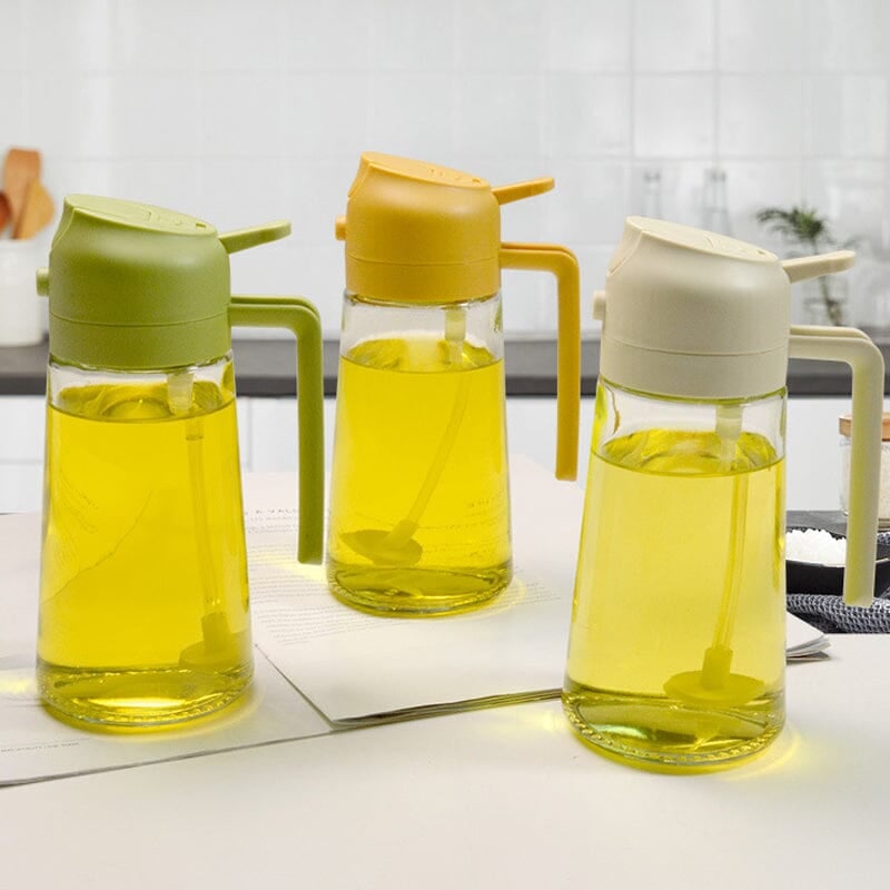 2-in-1 Glass Oil Sprayer Dispenser Cooking Bottle