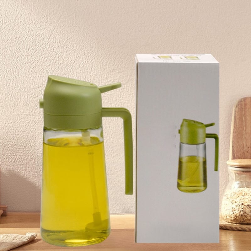 2-in-1 Glass Oil Sprayer Dispenser Cooking Bottle