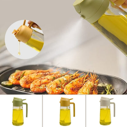 2-in-1 Glass Oil Sprayer Dispenser Cooking Bottle