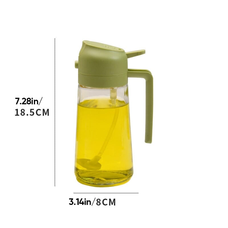 2-in-1 Glass Oil Sprayer Dispenser Cooking Bottle