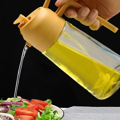 2-in-1 Glass Oil Sprayer Dispenser Cooking Bottle