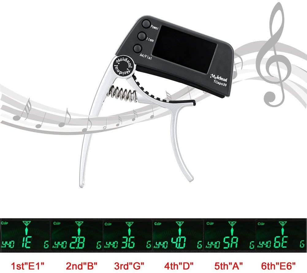 2 in 1 Guitar Capo with LCD Digital Tuner