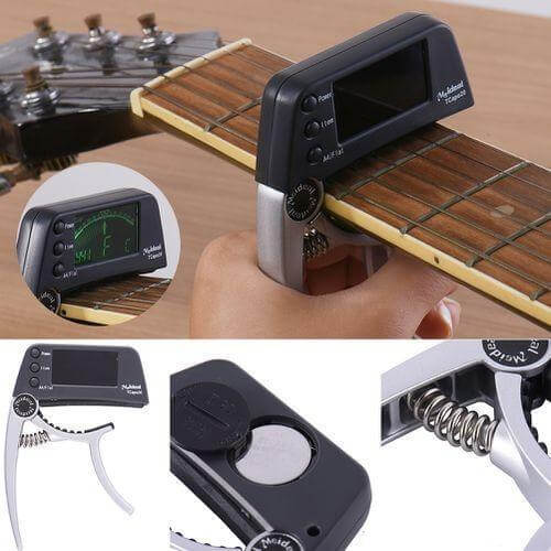 2 in 1 Guitar Capo with LCD Digital Tuner