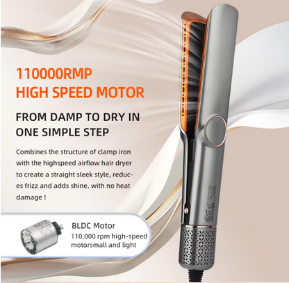 2 in 1 Hair Dryer Straightening Brush Styling Tool