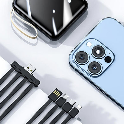 20000mAh Fast Charging Mini Power Bank with Built In Cables