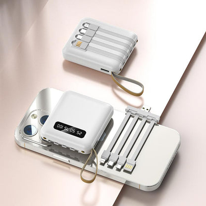 20000mAh Fast Charging Mini Power Bank with Built In Cables