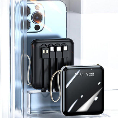 20000mAh Fast Charging Mini Power Bank with Built In Cables