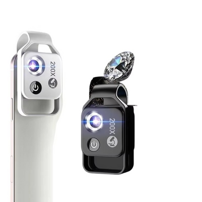 200X Smartphone Microscope Lens with Universal Clip
