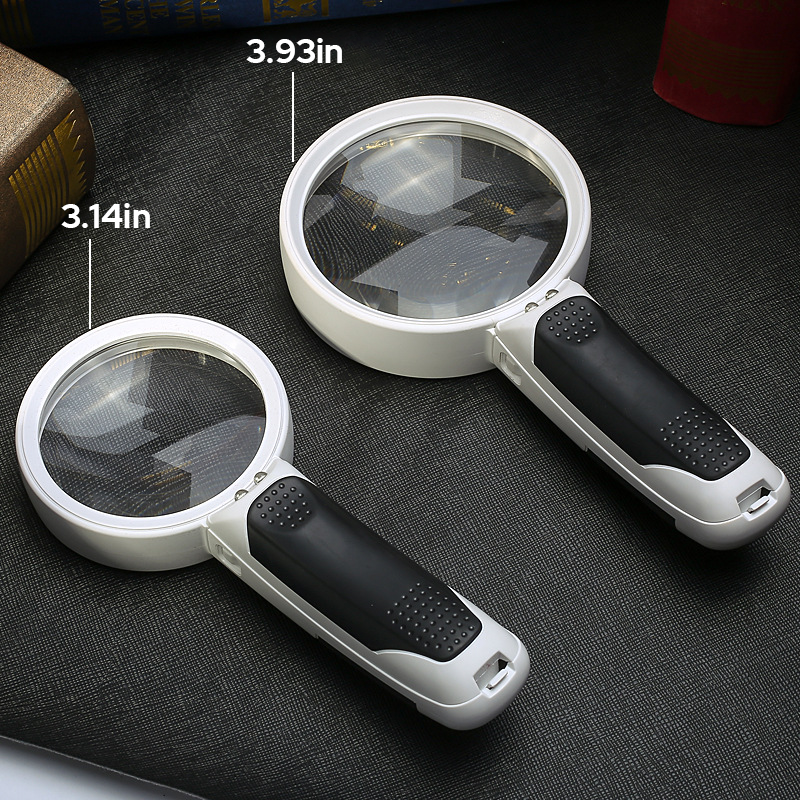 20X LED Magnifying Glass Large Handheld Reading Magnifier