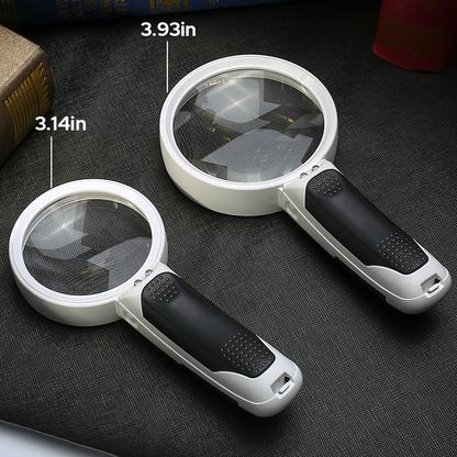 20X LED Magnifying Glass Large Handheld Reading Magnifier