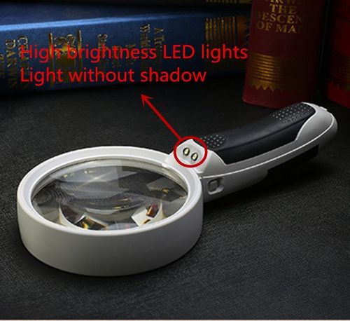 20X LED Magnifying Glass Large Handheld Reading Magnifier