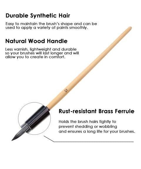 24 Piece Artist Paint Brush Set with Palette Knife