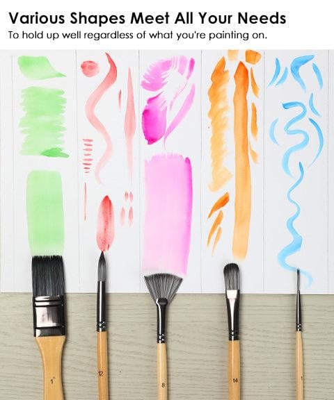24 Piece Artist Paint Brush Set with Palette Knife