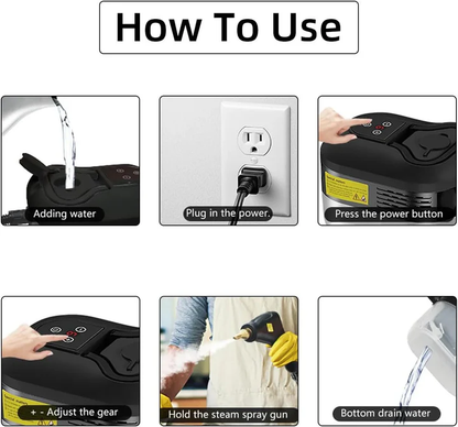 2500W Portable High Pressure Steam Cleaner With Gloves