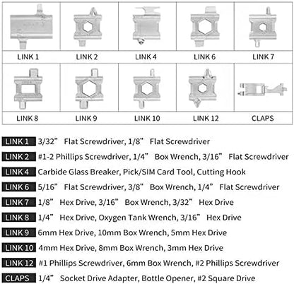 29-in-1 Stainless Steel Multitool Bracelet