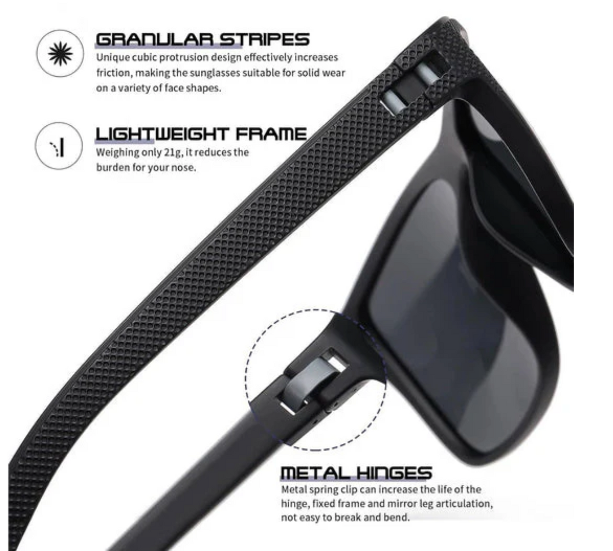 3 Pack Polarized UV400 Sunglasses Set