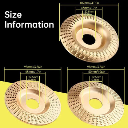 3-in-1 Carbide Wood Shaping Disc Set