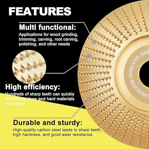 3-in-1 Carbide Wood Shaping Disc Set